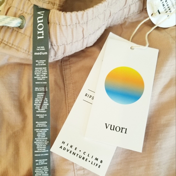 Vuori Women Vintage Ripstop Pant Dogwood Pink Blush Organic Medium NWT Sold Out - Picture 12 of 15